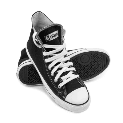 Etiko High Top Sneakers – Black & White