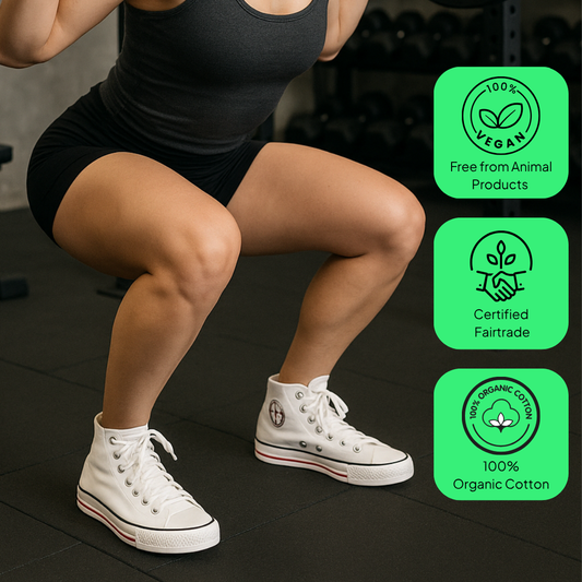 Etiko High Top Sneakers – All White (Sizes in UK)