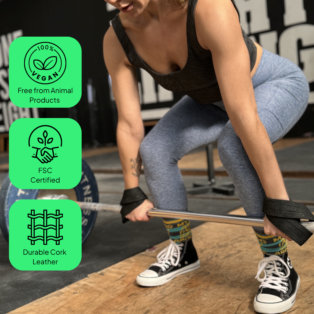 Figure 8 Heavy Duty Lifting Straps - Maximum Grip, Zero Slip